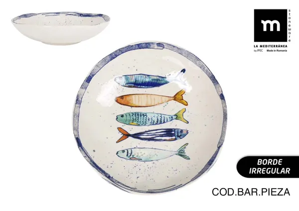 Bļoda Peixe, keramika, D 21 cm, H 5 cm, 1gab