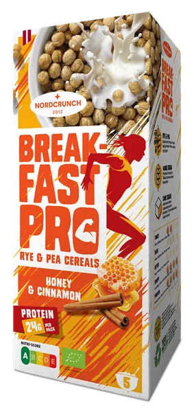 Breakfast Pro rudzu un zirņu bumbiņas ar medu un kanēli, 150g