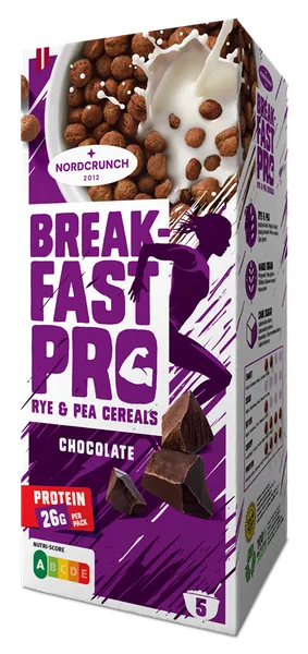 Breakfast Pro rudzu un zirņu bumbiņas ar šokolādi, 150g