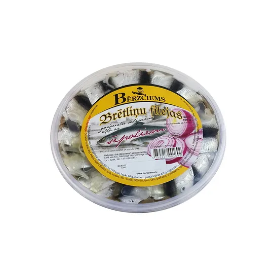 Brētliņu filejas eļļā ar sīpoliem 160g, Bērzciems