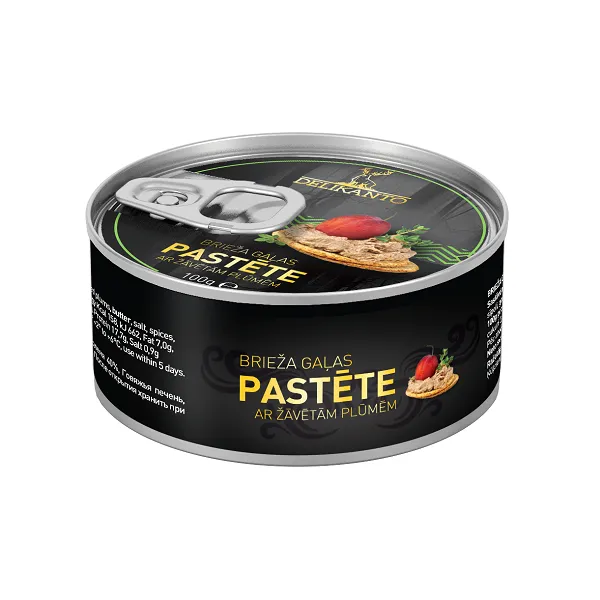 Brieža gaļas pastēte LĀČI, ar plūmēm 100g