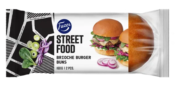 Brioche burgermaizīte FAZER Street Food, 160g