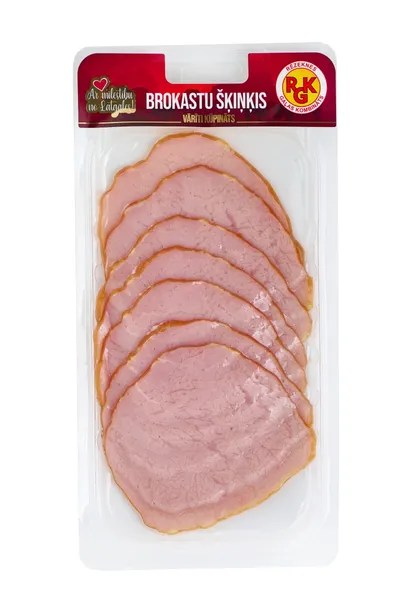 Brokastu šķiņkis, RGK, vārīti kūpināts, šķēlēs, 120g