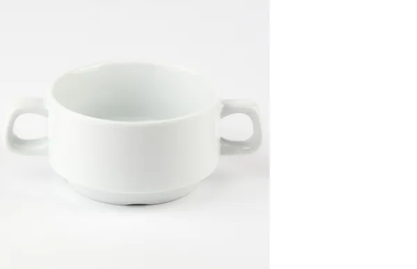 Buljona krūze, dubults rokturis, porcelāns, 300ml, D 10,2 cm, A 5,7 cm