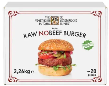 Burgera gaļa vegānā, 20 gab, 2.26kg