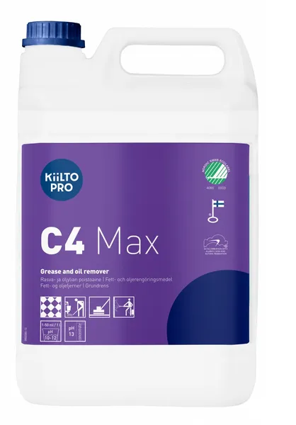 C4 MAX Tīrīšanas līdzeklis eļļainu un taukainu netīrumu likvidēšanai 5L, Kiilto