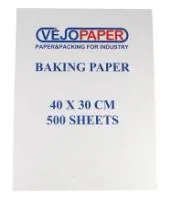 Cepampapīrs, balts, ar silikona pārklājumu, 41gsm, 30x40 cm, 2.35kg, 500 gab.