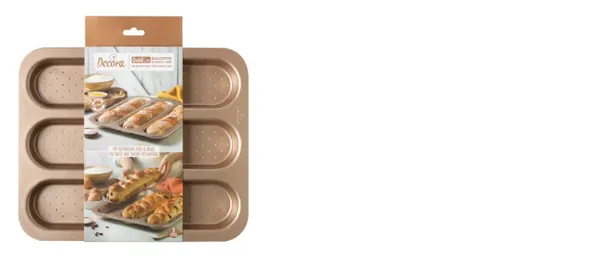 Cepšanas forma bagetei, 3 bagetes, 38 x 32 cm, augstums 3 cm