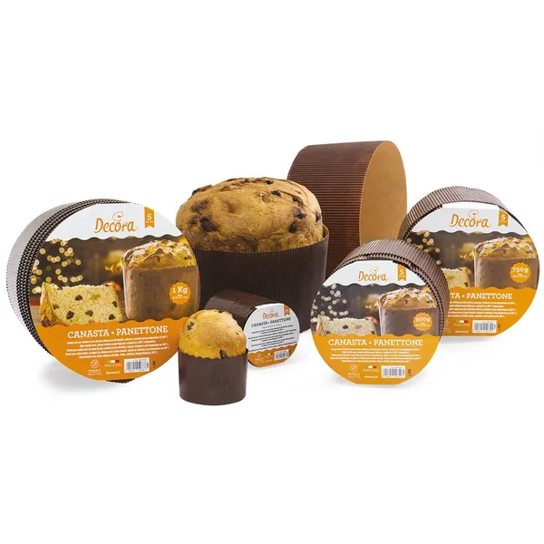Cepšanas formiņas DECORA Canasta/Panettone, brūnas, D 13cm, H 9.5cm, 0.11kg, 5gab