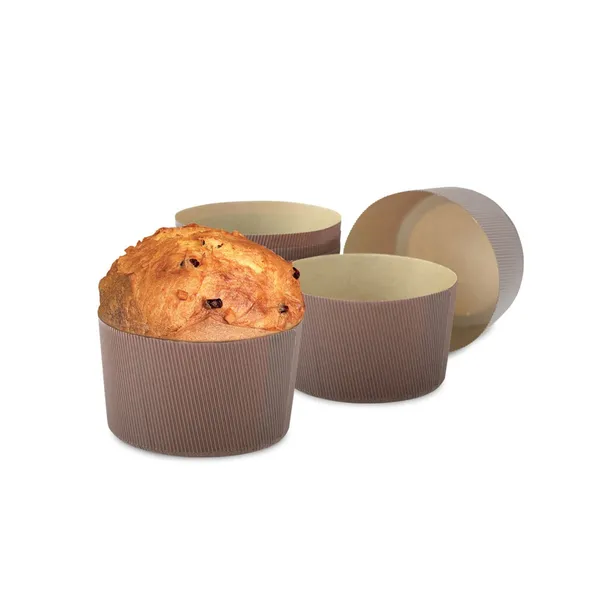Cepšanas formiņas DECORA Canasta/Panettone, brūnas, D 16cm, H 11cm, 0.14kg, 5gab
