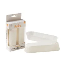 Cepšanas formiņas eklēriem DECORA baltas, 135x33x28mm, 0.5kg, 60gab