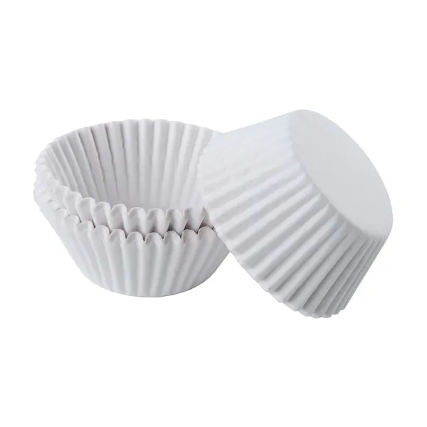 Cepšanas formiņas kēksiem, baltas, D 2,7 x 1,7 cm, 0.09kg, 200gab