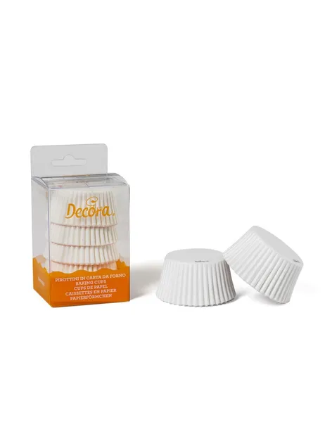Cepšanas formiņas kēksiem DECORA baltas, 50x32mm, 0.08kg, 75gab