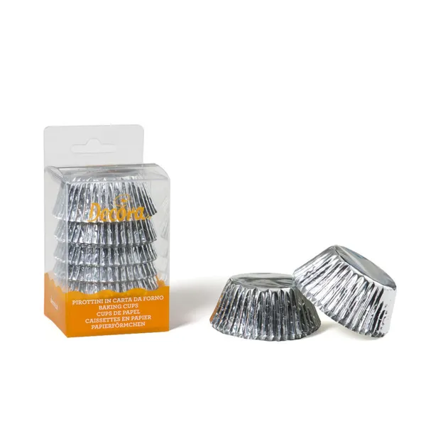 Cepšanas formiņas kēksiem DECORA Silver, 50x32mm, 0.06kg, 60gab