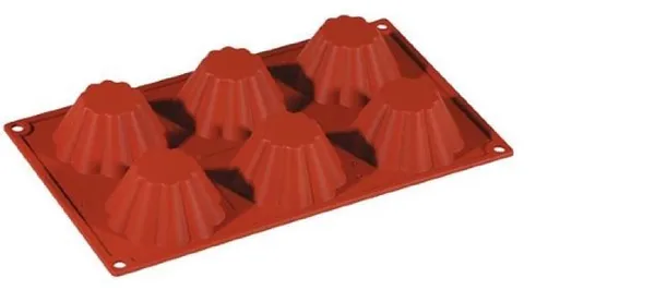 Cepšanas veidne, silikons, 6 broshette, 100 ml, D 7,9 cm, H 3,7 cm