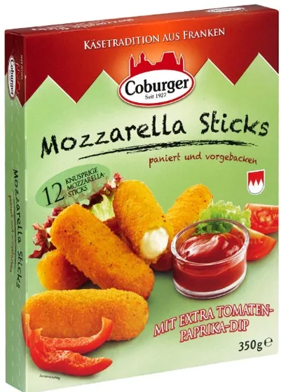 Ceptas  Mozarella nūjiņas COBURGER ar tomātu un piparu mērci, 300g