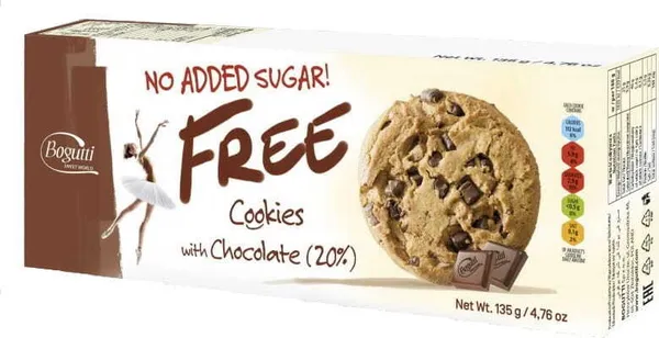 Cepumi BOGUTTI FREE ar šokolādi bez pievienota cukura, 135g