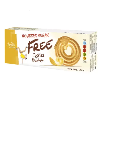 Cepumi BOGUTTI FREE ar sviestu bez pievienota cukura, 135g