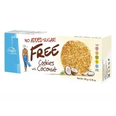 Cepumi BOGUTTI FREE kokosrieksta bez pievienota cukura, 135g