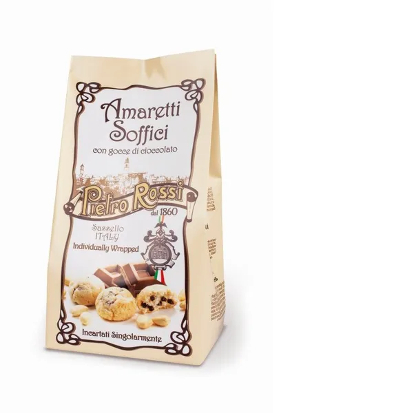 Cepumi PIETRO ROSSI Mini Amaretti, ar šokolādes gabaliņiem, 150g