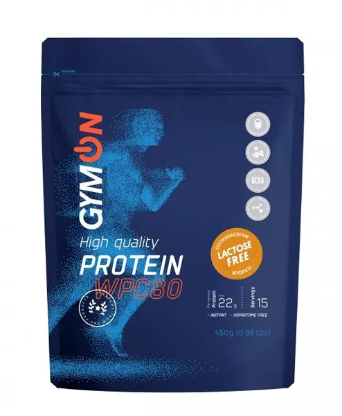 Cepumu un krējuma garšu sūkalu proteīns GYMON bez laktozes, 450g