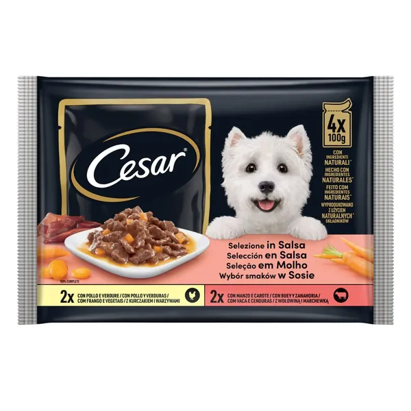 CESAR 4-paka liellops&burkāns vista&dārzeņi 0.4kg