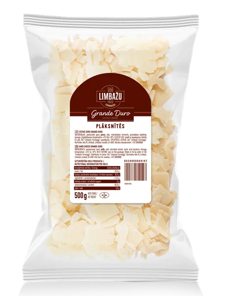 Cietais siers Grande Duro plāksnītēs, nogatavināts 12 mēn., 500g, Limbažu Formaggi