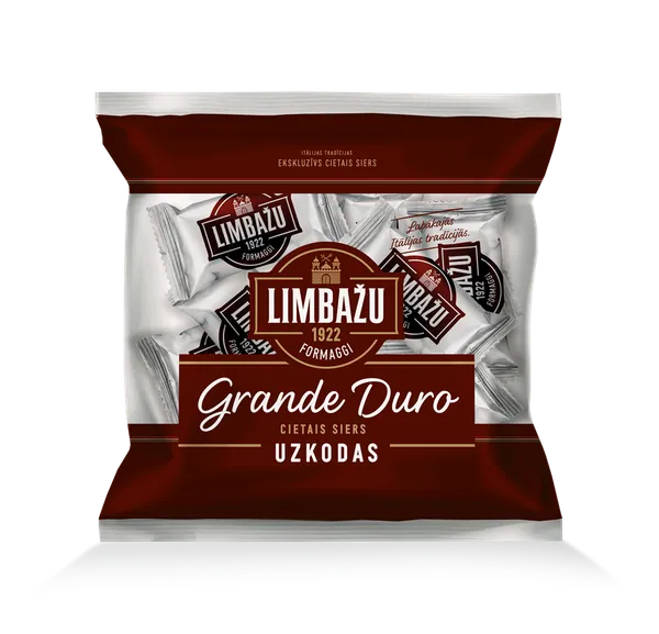 Cietais siers Grande Duro uzkodas (5x30g), nogatavināts 12 mēn., 150g, Limbažu Formaggi