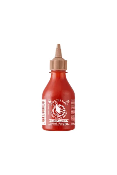 Čili mērce FLYING GOOSE Sriracha, ar ķiplokiem, 200ml