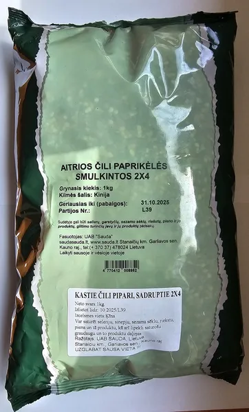 Čili pipari SAUDA, sasmalcināti 2x4, 1kg
