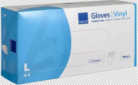 Cimdi vinila ABENA Classic, bez pūdera, caursp., L izm., 100gab