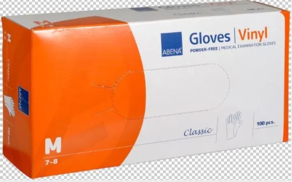 Cimdi vinila ABENA Classic, bez pūdera, caursp., M izm., 100gab