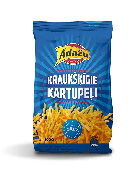 Čipsi ĀDAŽU Kraukšķīgie kartupeļi, Sāls, 100g