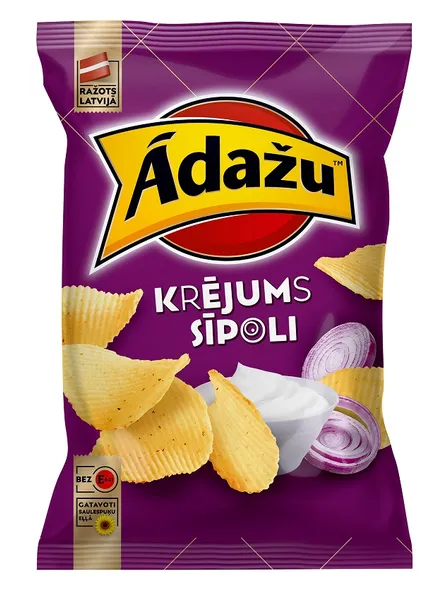 Čipsi Ādažu krējuma,sīpolu 130g