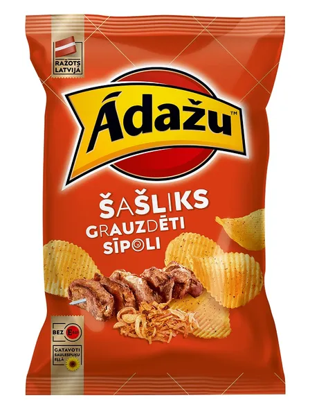 Čipsi Ādažu šašliks un grauzd.sīpoli 130g