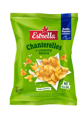 Čipsi Estrella ar gaileņu un siera mērces garšu 170g