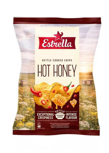 Čipsi ESTRELLA Kettle, ar medus un čili garšu, 120g