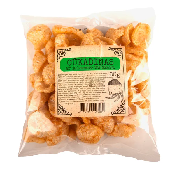 Cūkādiņas OU YES! ar jalapeno un siera garšu, 80g