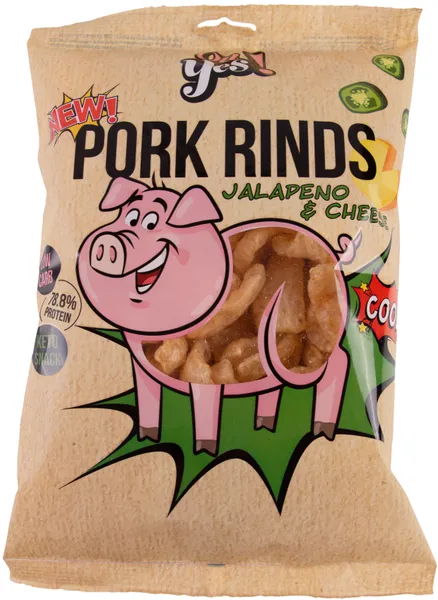 Cūkādiņas ar siera un jalapeno garšu 60g, Ou Yes!