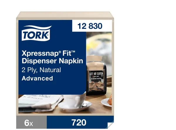 Dabīgas dozatoru salvetes N14 TORK Xpressnap, 720 salvetes