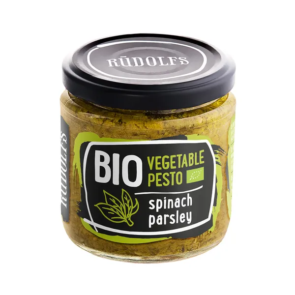 Dārzeņu pesto RŪDOLFS BIO spināti, pētersīļi 180g