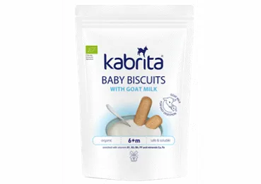 Daudzgraudu bērnu cepumi KABRITA uz kazas piena bāzes, no 6 mēn., 115g