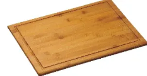 Dēlis griešanai ar rievu, bambuss, 31 x 21 cm, H 1,6 cm