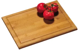 Dēlis griešanai ar rievu, bambuss, 38 x 28 cm, H 1,6 cm