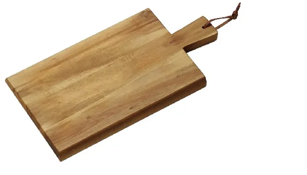Dēlis griešanai ar rokturi, akācijas koks, 35 x 18 cm, H 1,5 cm
