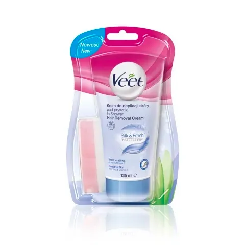 Depilācijas krēms VEET, In Shower Sensitive, 135ml