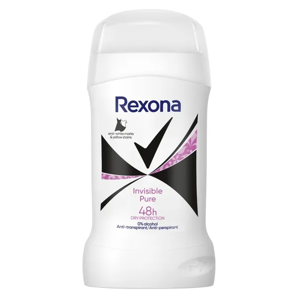 Dezodorants REXONA Pure Invisible stick, 50ml