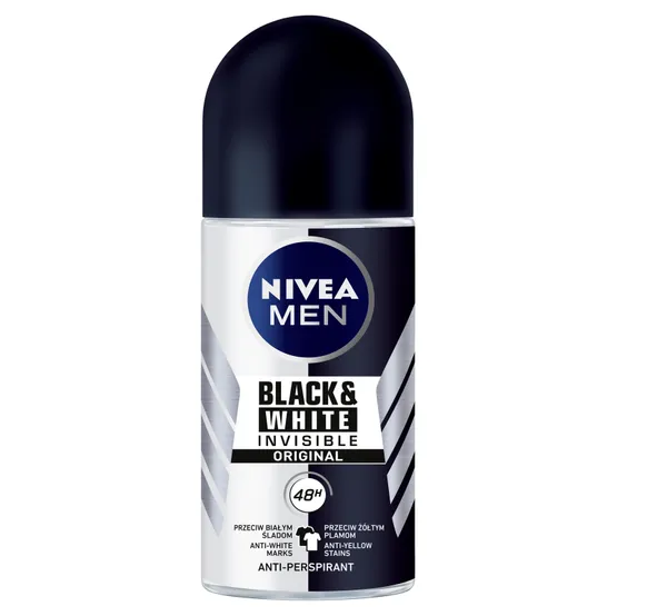 Dezodorants rullis NIVEA Black&White, vīriešiem, 50ml
