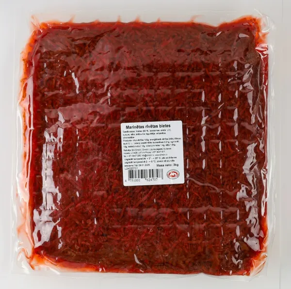 DIMDIŅI Bietes marinētas rīvētas 3kg (biešu neto 2,6kg)