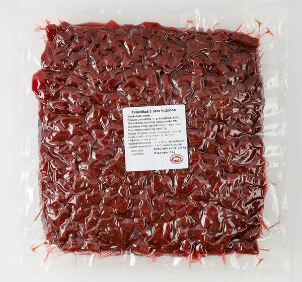 DIMDIŅI Bietes tvaicētas, kubiņos 3kg (biešu neto 2,6 kg)